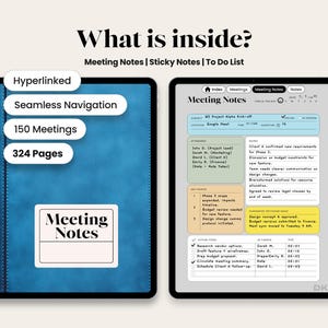 Business Note Taking Meeting Notes for Goodnotes Planner Notability ...