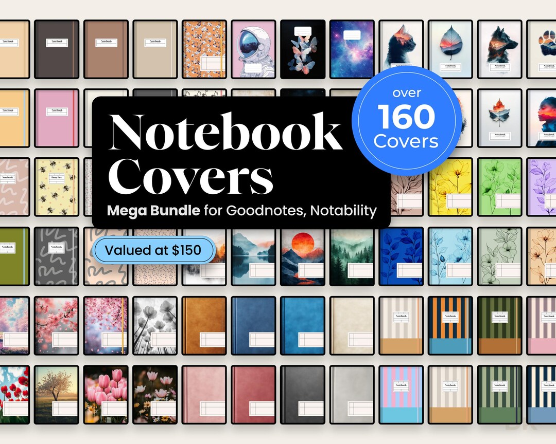 Notebook Cover Bundle for Goodnotes Template Cute Journal Cover ...