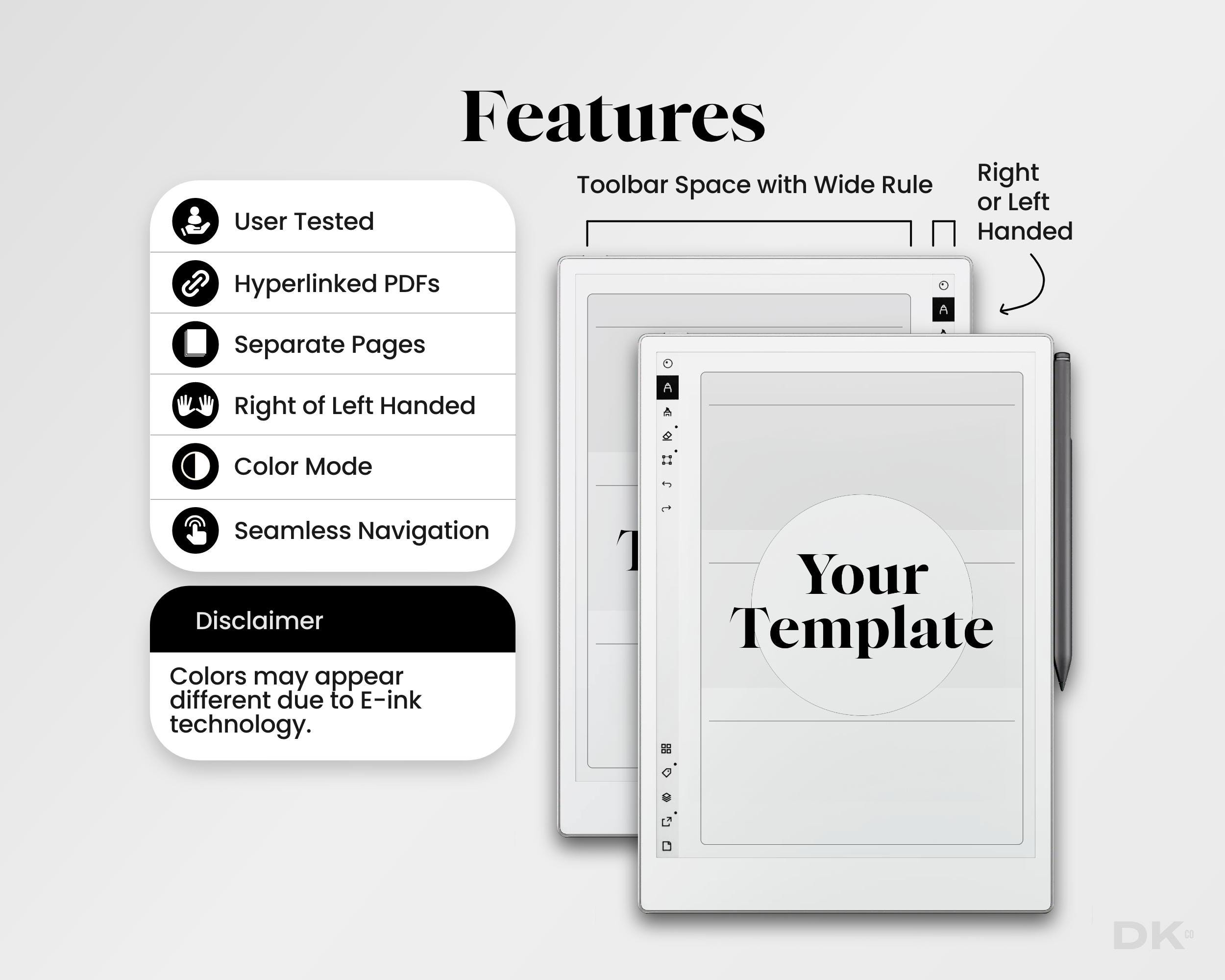Focus Hub for Remarkable Paper Pro Template Goal Setting Planner Fits ...