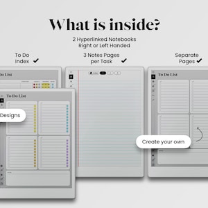 To Do List Template for reMarkable Pro To Do List and Notes for reMarkable Checklist Task Tracker To Do List Bundle Business Planner Journal