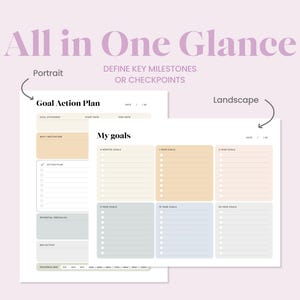 Goal Setting Planner Printable Goal Orientation Planner Yearly Goal Work Business Tracker Life Goal Spreadsheet Work Planner Productivity