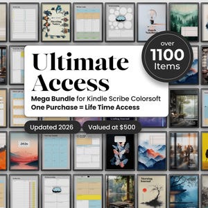 Productivity Bundle for Kindle Scribe Colorsoft | 1100+ Items (Digital Download)