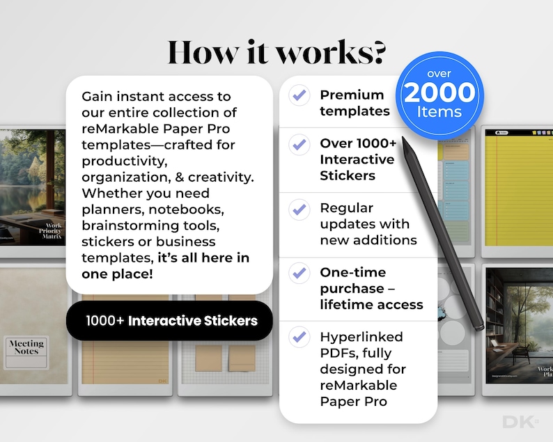 Productivity Bundle for reMarkable Paper Pro Template 2027 Planner for reMarkable Pro Template PDF Project Planner Journal Ultimate Bundle immagine 2