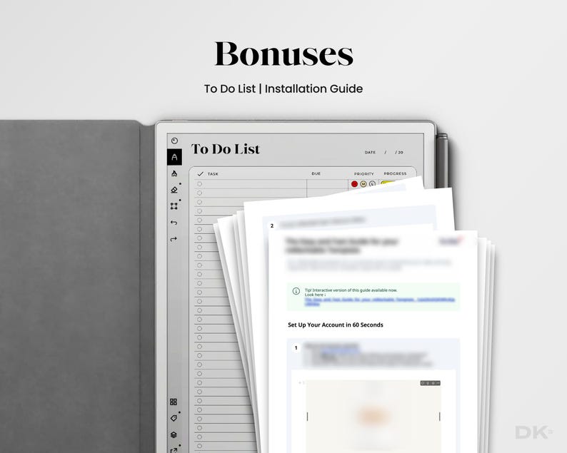 Task Manager for Remarkable Pro Template to Do List Notes Work Priority ...