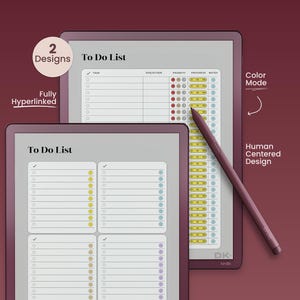 To Do List Template for Kindle Scribe Colorsoft To Do Notes for Kindle Checklist Task Tracker Bundle Business Planner Journal Workflow