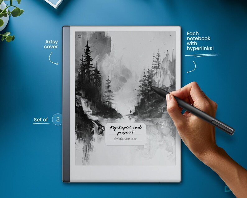 Notebook for Remarkable 2 Hyperlinked PDF Notebook Cover Eink for ...