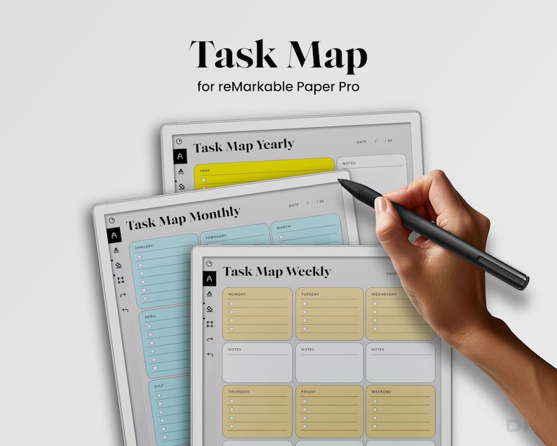 Task Map for Remarkable Paper Pro Template to Do List Simple Planner ...