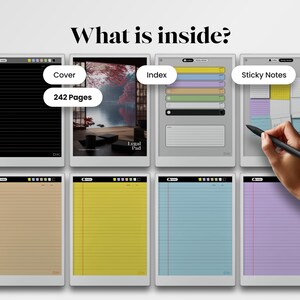 Legal Pad for reMarkable Paper Pro Template Legal Notebook Memo Pad fits reMarkable Pro Template Note Pad Hyperlinked PDF Planner Color