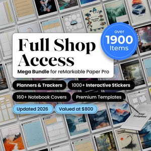 Productivity Bundle for reMarkable Paper Pro Template 2026 Planner for reMarkable Pro Template PDF Project Planner Journal Ultimate Bundle