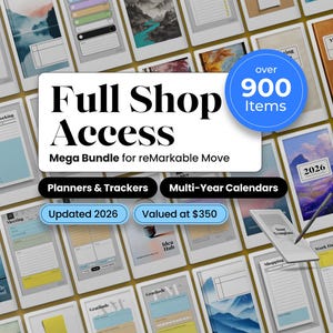 Productivity Bundle for reMarkable Move Notes Pack for reMarkable Paper Pro Move Template Journal Task Tracker To Do List Planner Bundle
