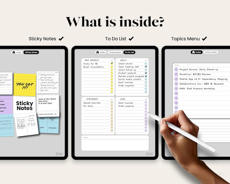 Business Note Taking Meeting Notes for Goodnotes Planner Notability ...
