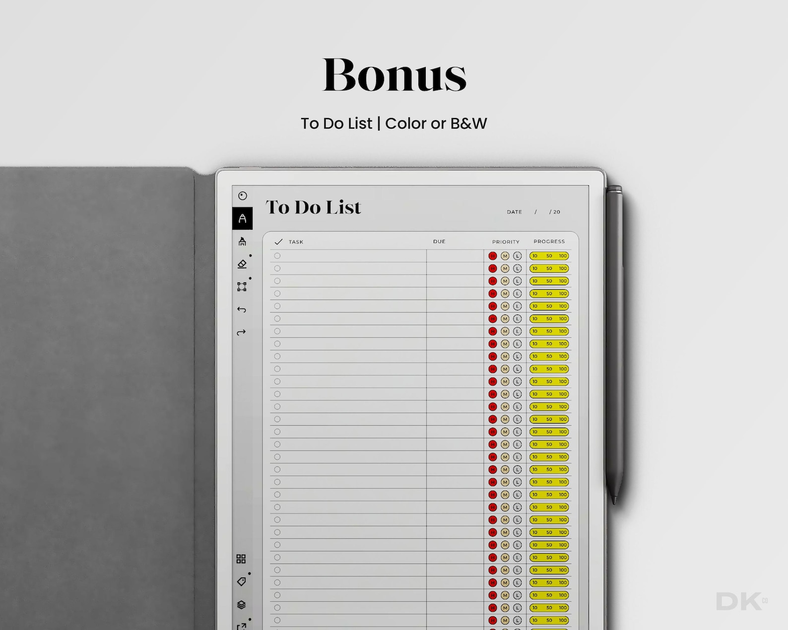 Task Map for Remarkable Paper Pro Template to Do List Simple Planner ...
