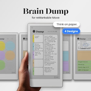 Brain Dump Template for reMarkable Move Brain Dump Digital Planner for reMarkable Paper Pro Move Checklist Template Organiser Task Tracker