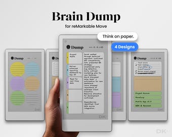 Brain Dump Template for reMarkable Move Brain Dump Digital Planner for reMarkable Paper Pro Move Checklist Template Organiser Task Tracker