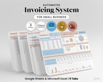 Invoice Tracker Payment Manager Dashboard Small Business Spreadsheet Template Client Billing Log Google Sheets Accounting Organizer