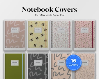 Notebook Covers for reMarkable Pro Template PDF Digital Notebook Cover Page for reMarkable Paper Pro Digital Cover Page eInk Template rMPP