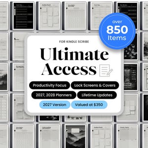 Productivity Bundle for Kindle Scribe 2027 | 850+ Items (Digital Download)