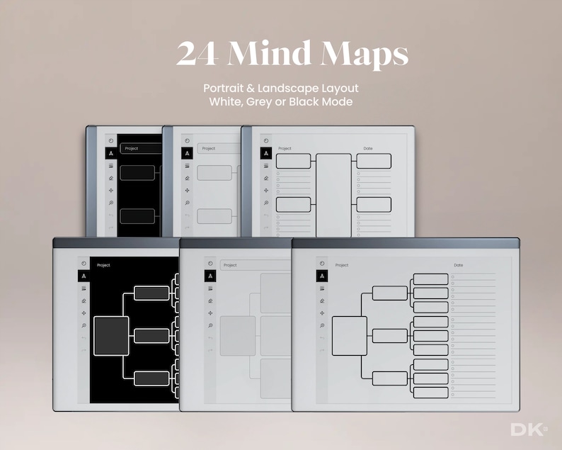 Mind Map for Remarkable 2 and Remarkable Pure Template Mind Mapping ...