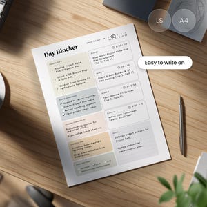 Time Blocking Planner Digital Download Template Printable Task Management System Organizer Weekly Schedule Planning Tool Efficiency Calendar