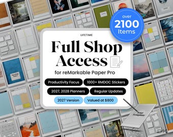 Productivity Bundle for reMarkable Paper Pro Template 2027 Planner for reMarkable Pro Template PDF Project Planner Journal Ultimate Bundle