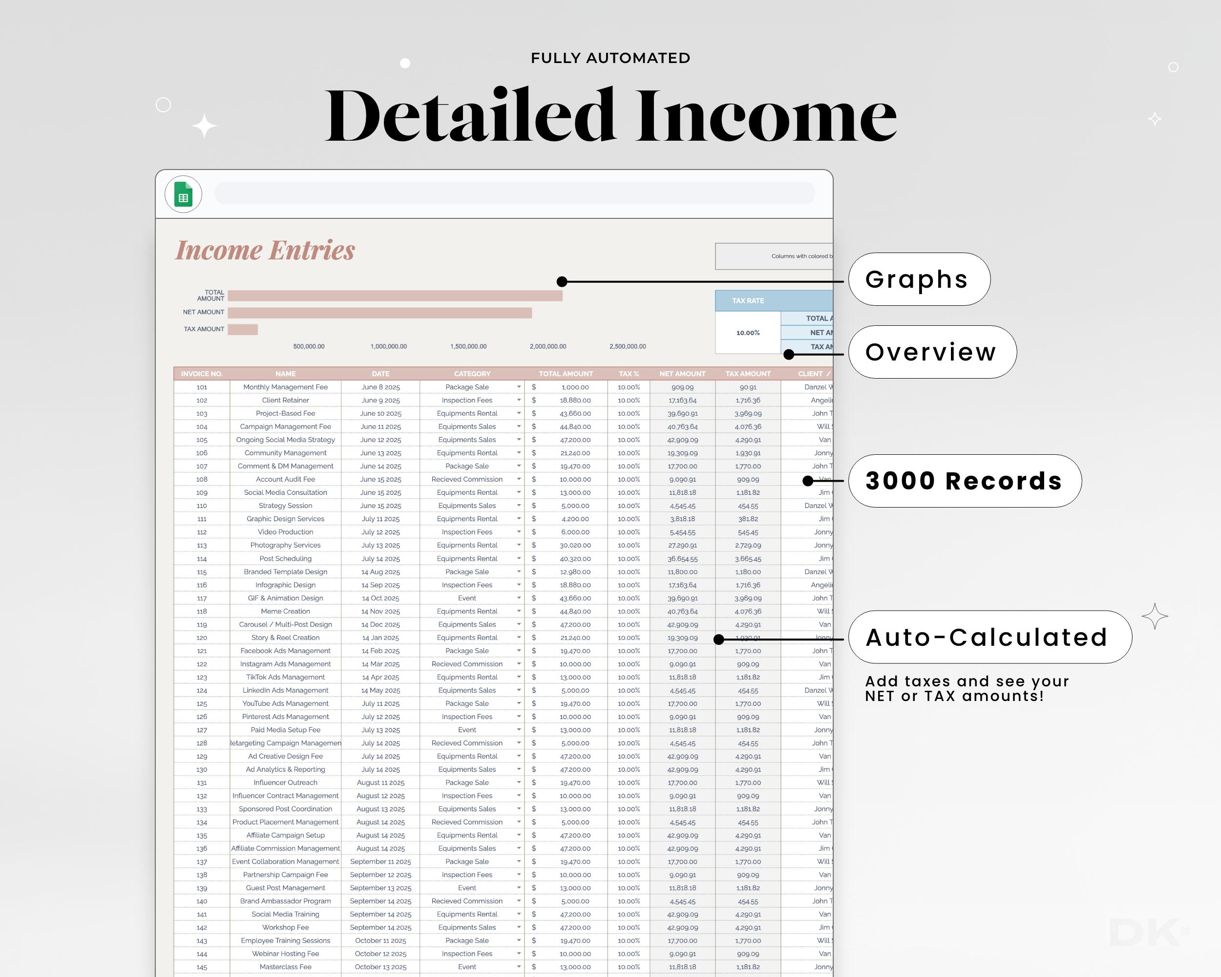 Small Business CRM Spreadsheet Google Sheets Sales Tracker Template ...