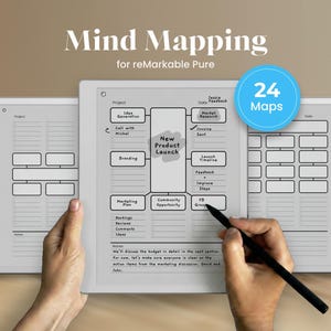 Mind Map for reMarkable Pure Template Mind Mapping Planner for reMarkable Template Digital Visual Brainstorm Map Diagram Idea Map Layout