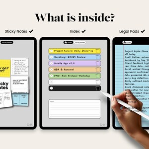 Legal Pad Planner for Goodnotes Template Memo Pad Digital Paper for Notability iPad Note Taking Template Hyperlinked Planner Pad Legal Notes