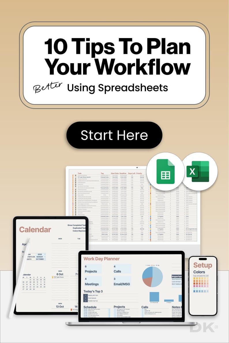 Professional productivity hub optimized for both Google Sheets cloud access and Microsoft Excel offline use with clean layouts and automated formulas for seamless task management.