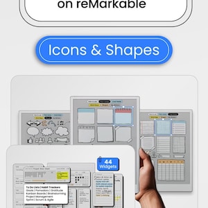 Stickers Bundle for reMarkable Paper Pro Template Stickers for reMarkable Pro Shapes Copy Paste Icon Visuals To Do reMarkable Notebook rmdoc