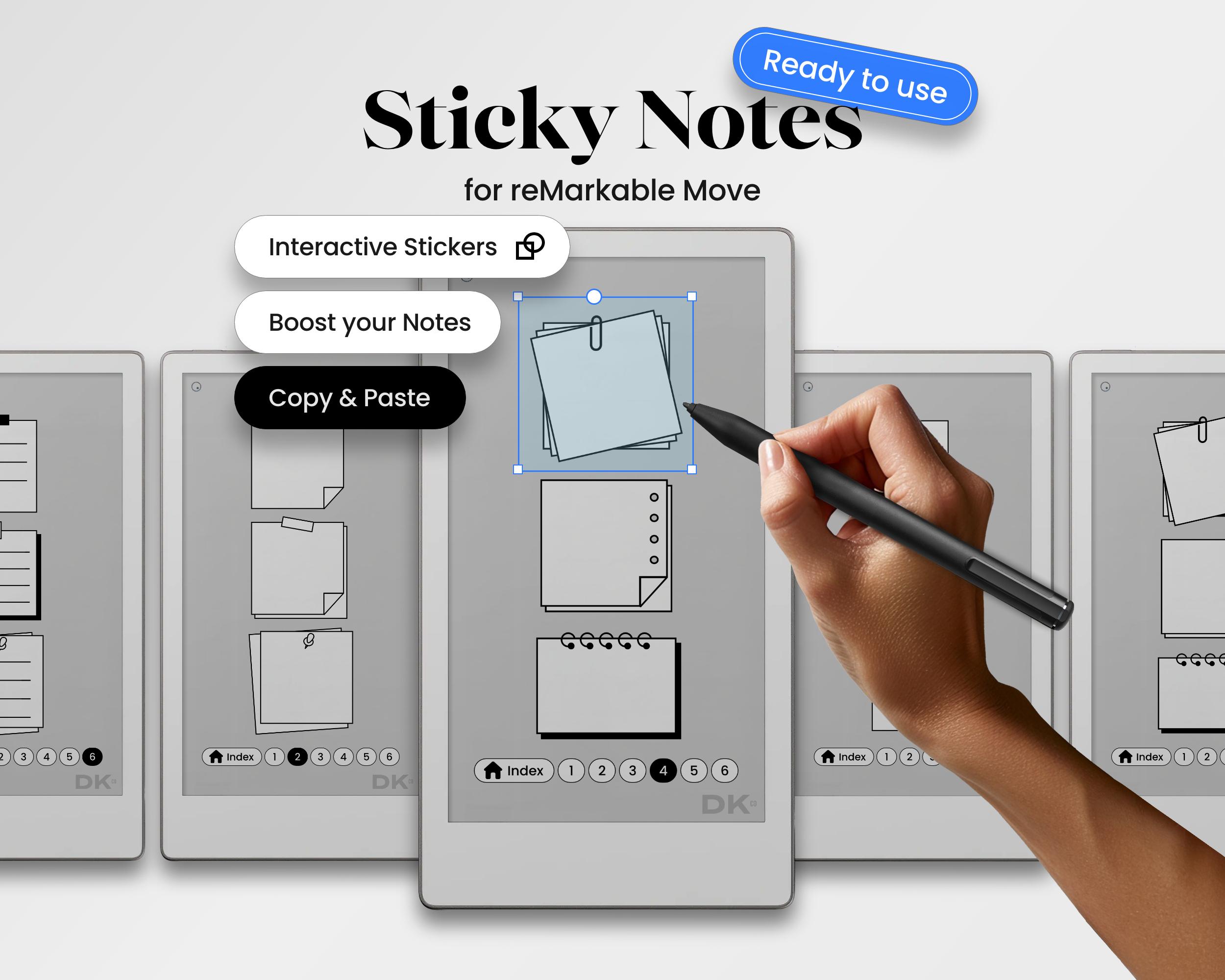 Stickers for Remarkable Move Template Sticky Note Shapes for Remarkable ...