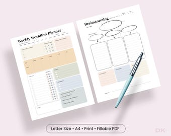 Editable Work Planner Printable Work Day Schedule Template Daily Productivity Planner Work To Do List Priority Matrix Office Fillable PDF