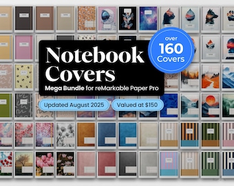 Notebook Covers for reMarkable Paper Pro Template PDF Notebook Cover Colorful Eink for reMarkable Pro Planner Organiser Smart Notepad rMPP
