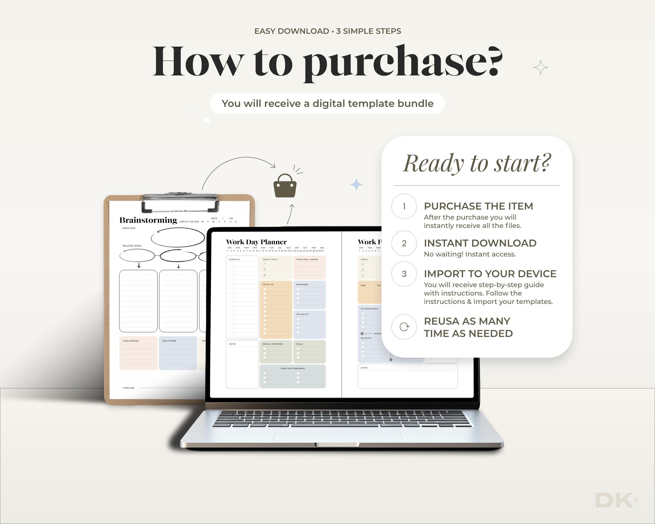 Virtual Assistant Worksheet Virtual Assistant Planner Printable Project Board Template Work Day ...