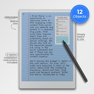 Sticky Notes for Remarkable Pro Template Project Task Planner Notebook ...