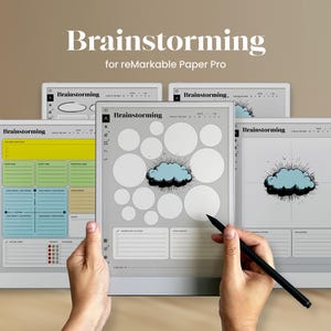 Brainstorming per reMarkable Paper Pro Template Brainstorm Planner per rMPP Template Mappa mentale visiva digitale Brainstorm Diagramma Idea Planner