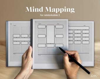 Mind Map for Remarkable 2 Template Mind Mapping Planner for Remarkable PDF eink Digital Visual Mind Brainstorm Map Diagram Mind Map Dark
