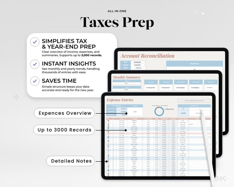 Entrepreneur Financial Template Small Business Spreadsheet Digital Accounting System Tax Preparation Tool Excel Compatible Google Sheets Solution Professional Bookkeeping Organization Financial Tracking Monthly Reporting Seven Tabs