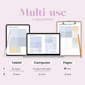 Planner for Entrepreneurs Planner for Remote Work Gift for Coworker Gift for Student Planner for Work From Home Productivity Tools Digital Work Organization Template Meeting Planner Printable Time Management System Digital Planner Printable