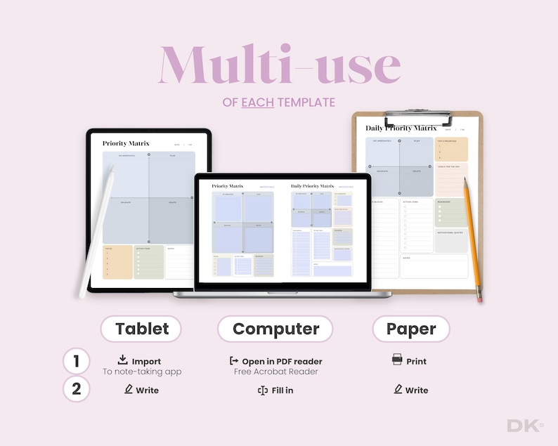 Planner for Entrepreneurs Planner for Remote Work Gift for Coworker Gift for Student Planner for Work From Home Productivity Tools Digital Work Organization Template Meeting Planner Printable Time Management System Digital Planner Printable