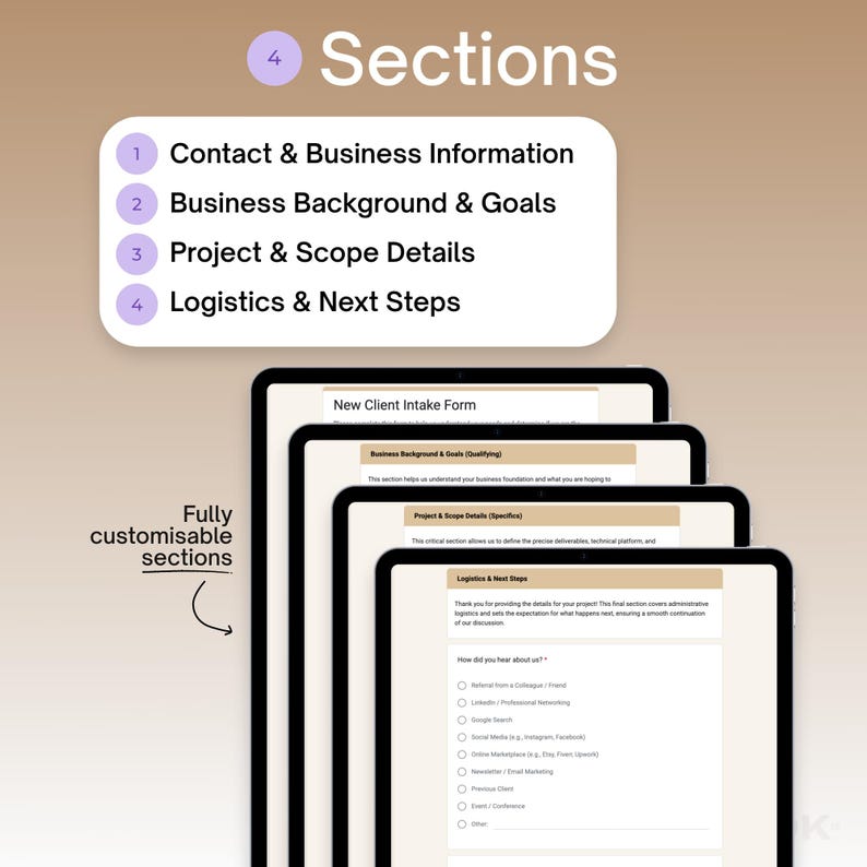 Client Intake Form Google Forms for Coaching Consultation Editable Onboarding Questionnaire Service Business Client Information Template