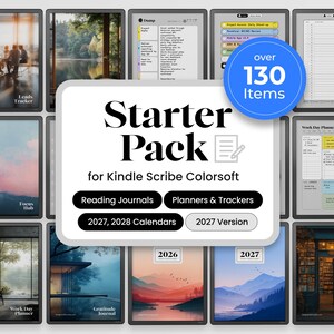 Planeringsmall för Kindle Scribe Colorsoft Productivity Bundle Läsjournal Kalender Brain Dump Daglig Veckoplanerare Digital Planner
