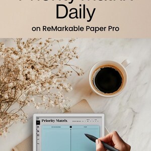 Priority Matrix for reMarkable Paper Pro Template Eisenhower Decision Matrix reMarkable Pro Decision Maker Checklist for rMPP Priority List