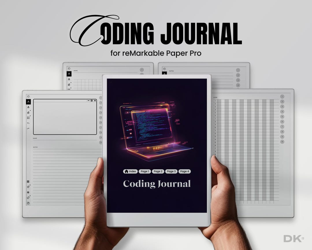 Coding Journal for Remarkable Paper Pro Template Coding Notebook ...