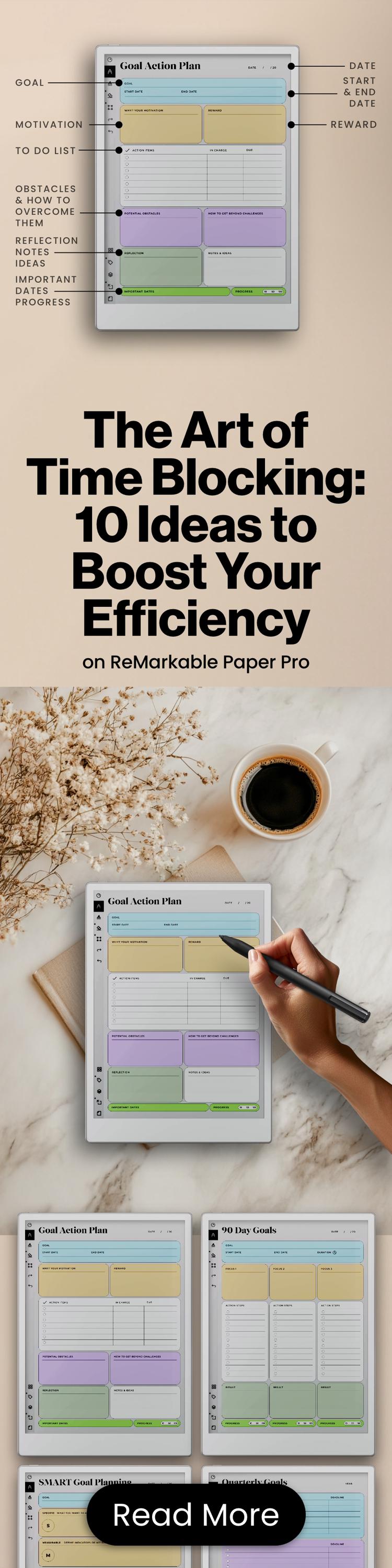 Goal Planner for Remarkable Paper Pro Template Eink Goal Tracker for ...