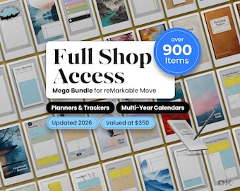 Productivity Bundle for reMarkable Move Notes Pack for reMarkable Paper Pro Move Template Journal Task Tracker To Do List Planner Bundle