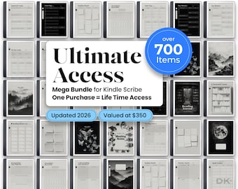 Productivity Bundle for Kindle Scribe | 700+ Items (Digital Download)