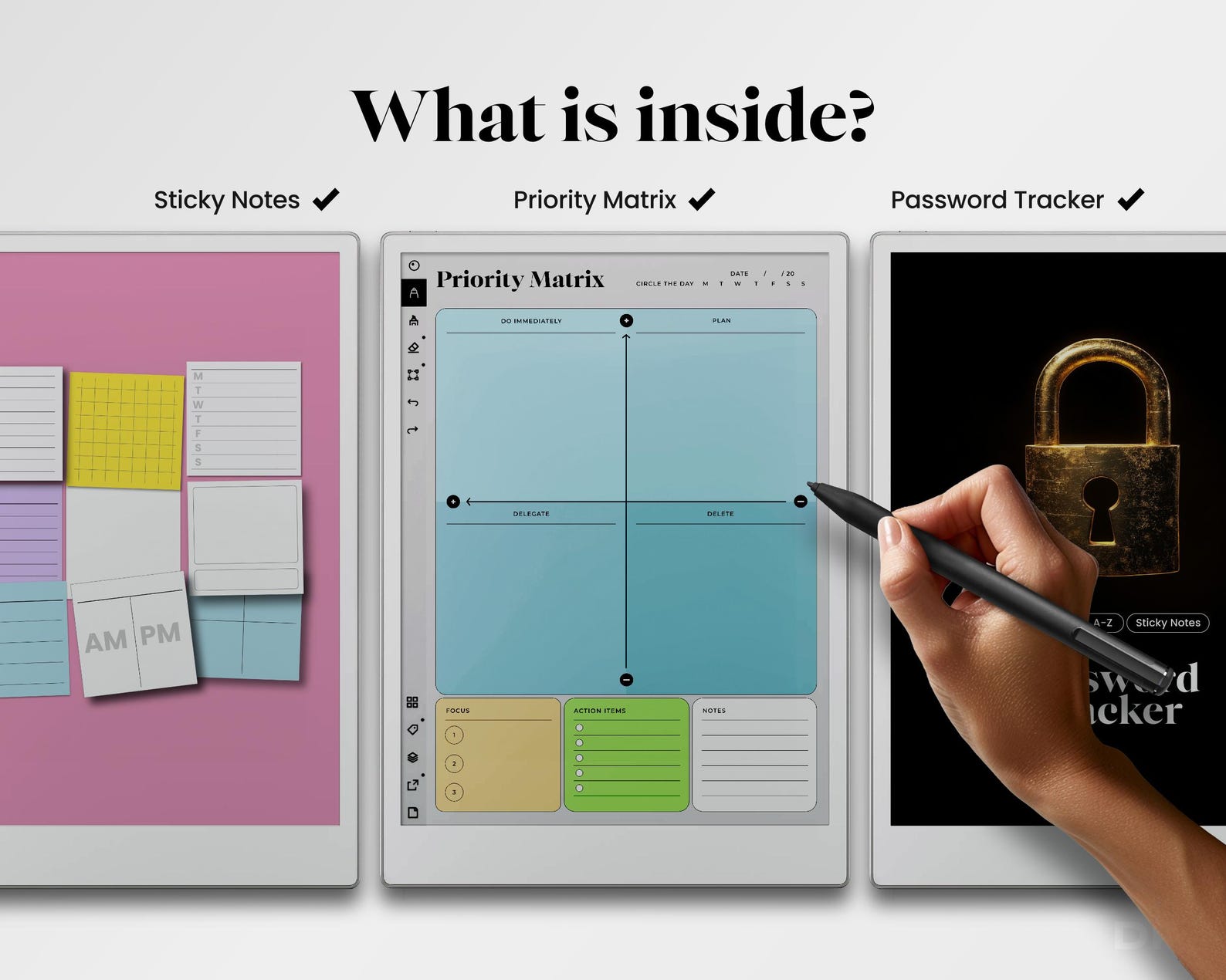 Productivity Bundle for Remarkable Paper Pro Template Set of Planner ...