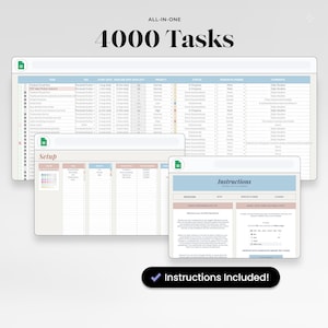 ADHD Daily Work Planner: Google Sheets Task Tracker (digital Organizer ...