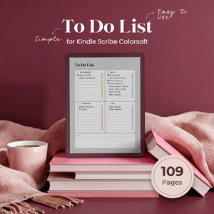 To Do List Template for Kindle Scribe Colorsoft To Do Notes for Kindle Checklist Task Tracker Bundle Business Planner Journal Workflow