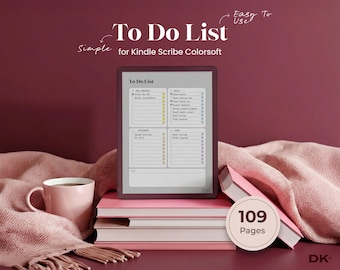 To Do List Template for Kindle Scribe Colorsoft To Do Notes for Kindle Checklist Task Tracker Bundle Business Planner Journal Workflow